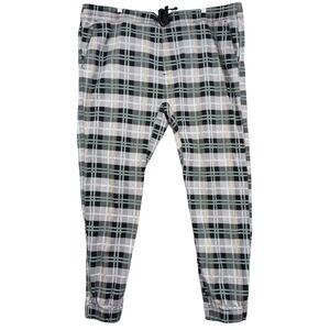 Fresh Prints of Bel-Air Joggers Mens 4XL Cotton Spandex Plaid Gray